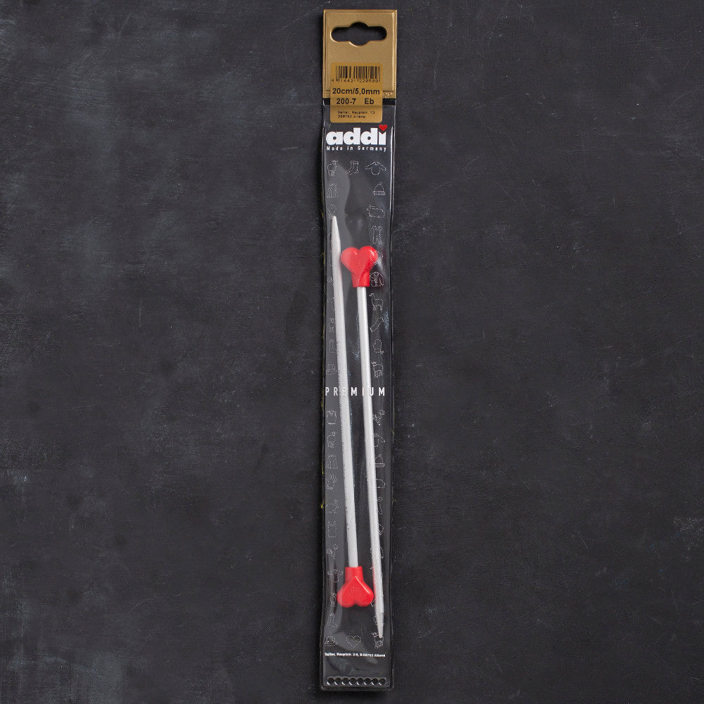 Addi Kalpli 5mm 20cm Klasik Alüminyum Örgü Şişi - 200-7